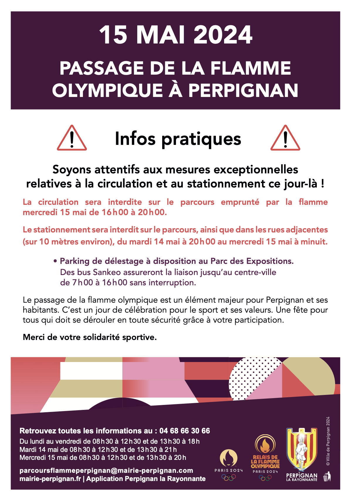 Passage Flamme Olympique Perpignan 15/05