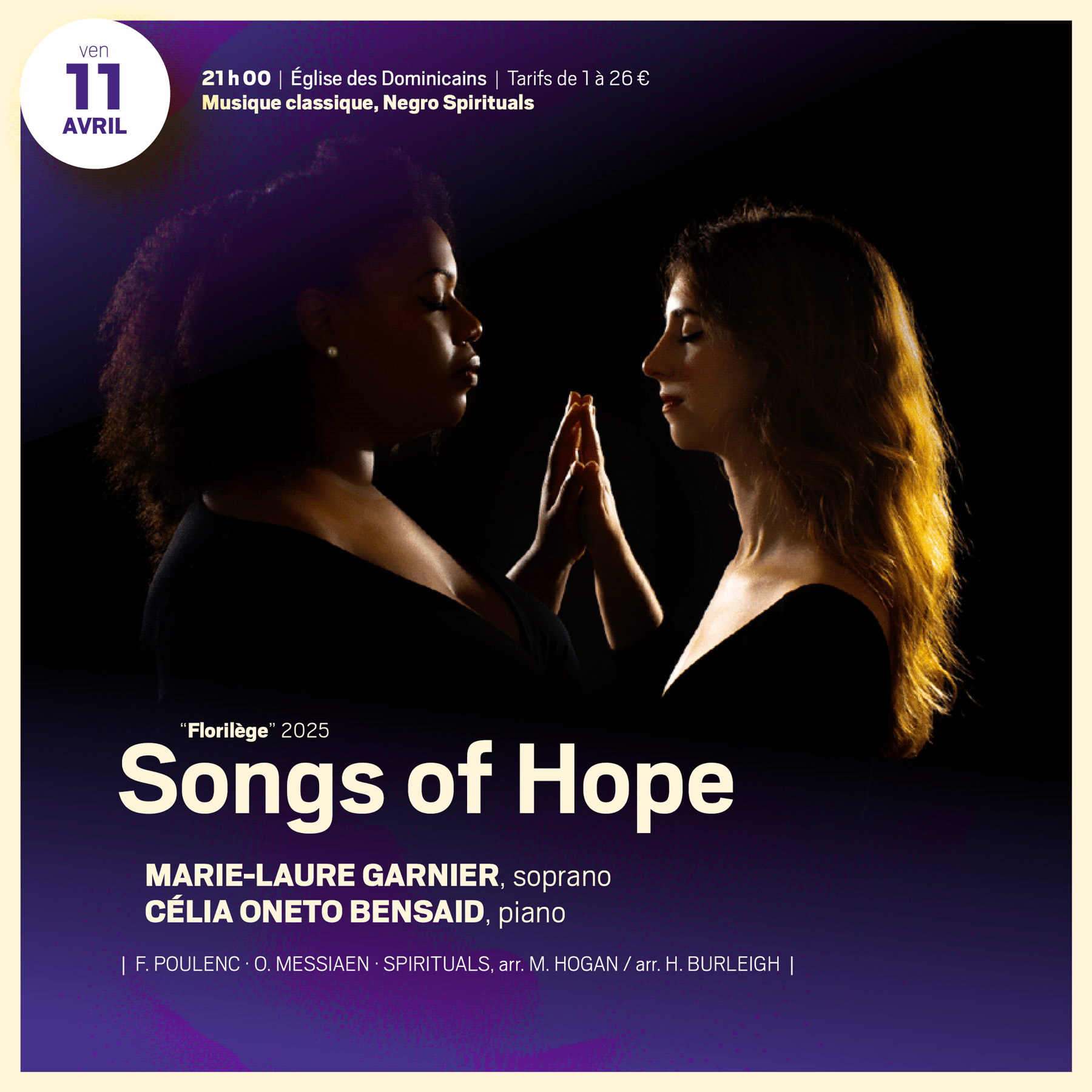 11 avril · Songs of Hope