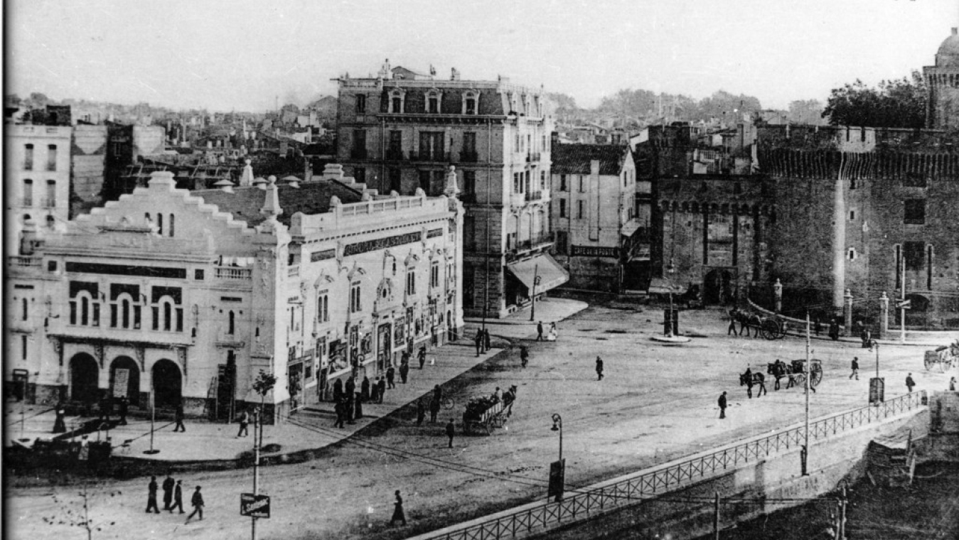 Cinéma Castillet et place de la Victoire.