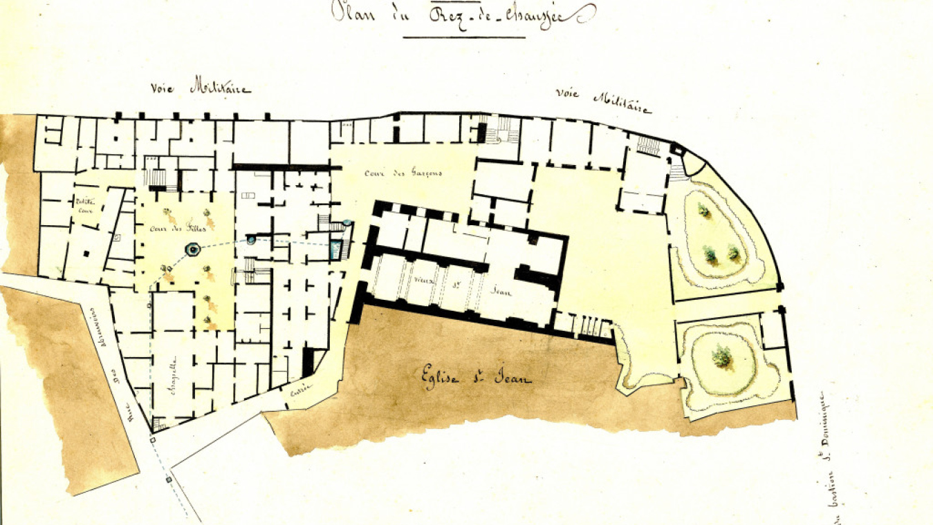 Hospice de la Miséricorde, plan du rez-de-chaussée, AMCFP