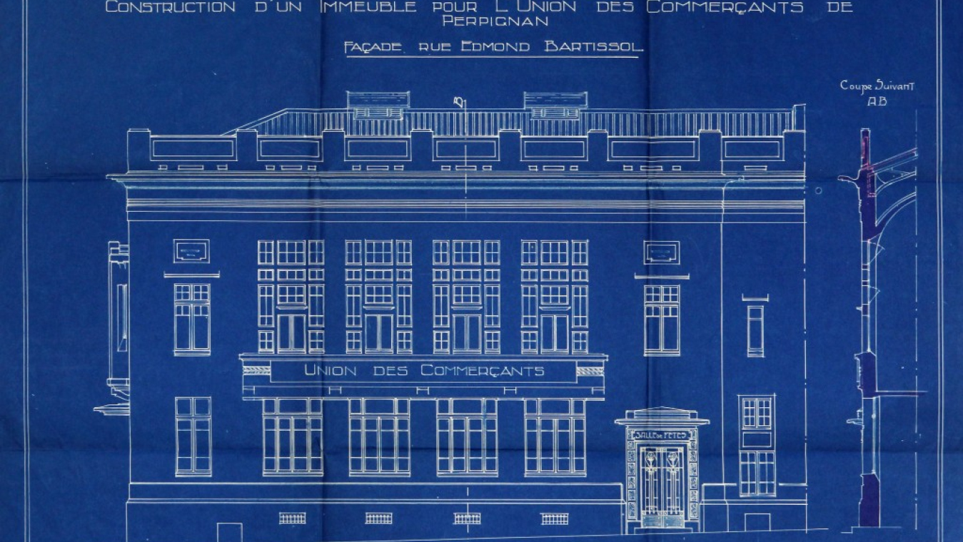 Union des commerçants de Joseph Berthier et Raoul Castan, 1925, 14 rue Jeanne d'Arc et 9 rue Bartissol. AVP 4O/40 (55).