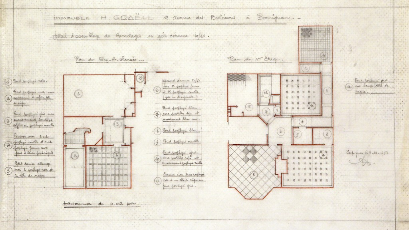 Maison d'Henri Graëll, 1950-1951, 18 avenue des Baléares. Plan : AVP fonds Graël.
