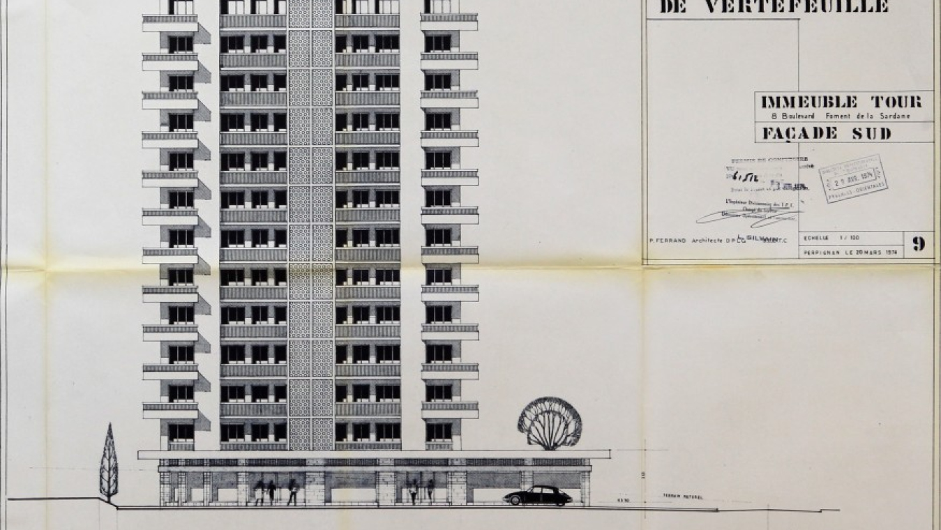Tour de Pierre Ferrand, 1974, 8 boulevard Foment de la Sardane.