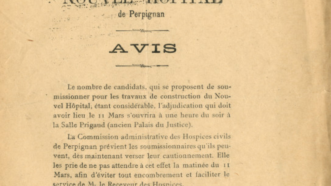 Avis pour la construction du nouvel hôpital, AMCFP