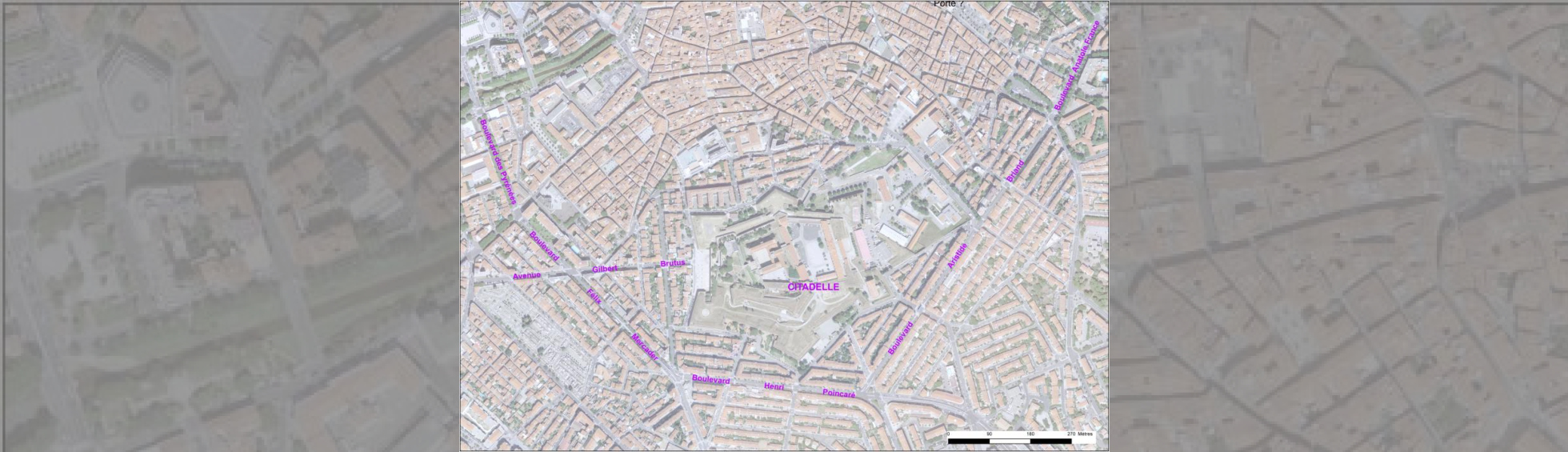 Ce quartier a été labellisé Patrimoine du XXième siècle en 2015 . Il s'étend au sud de la citadelle.