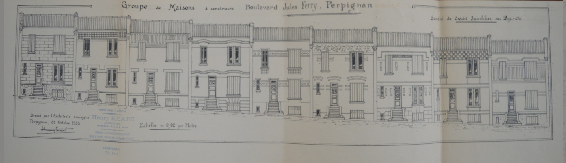 Façades sur le boulevard, anciennement boulevard Jules Ferry