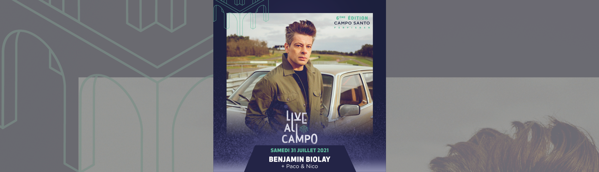 affiche concert Benjamin Biolay - photo couleur de Benjamin Biolay