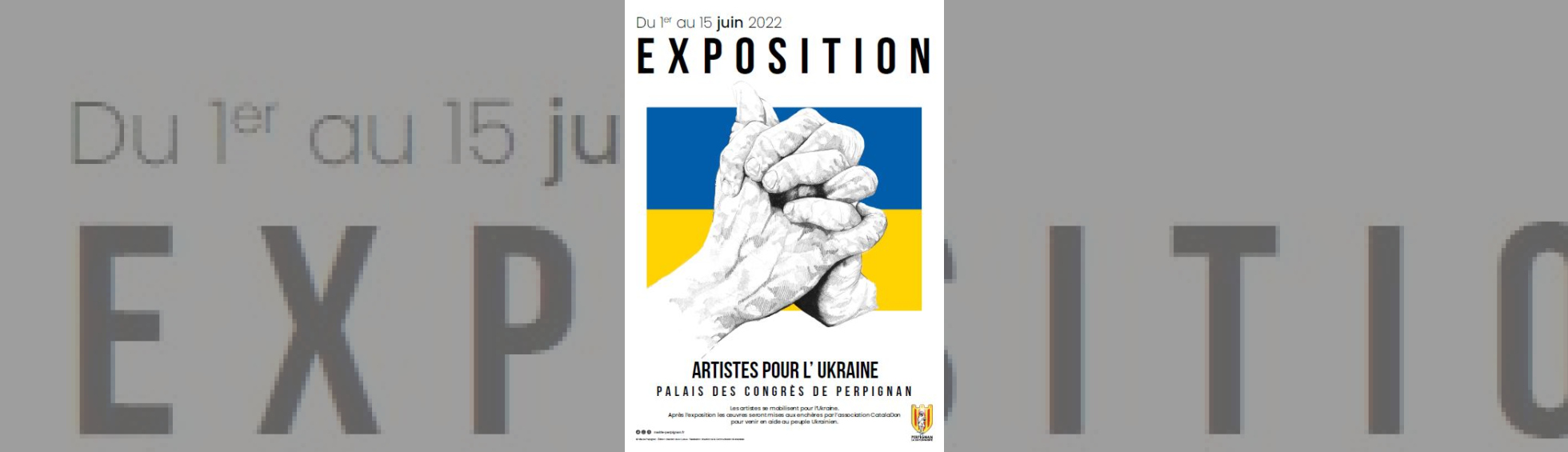 Affiche exposition " Artistes pour l'Ukraine"