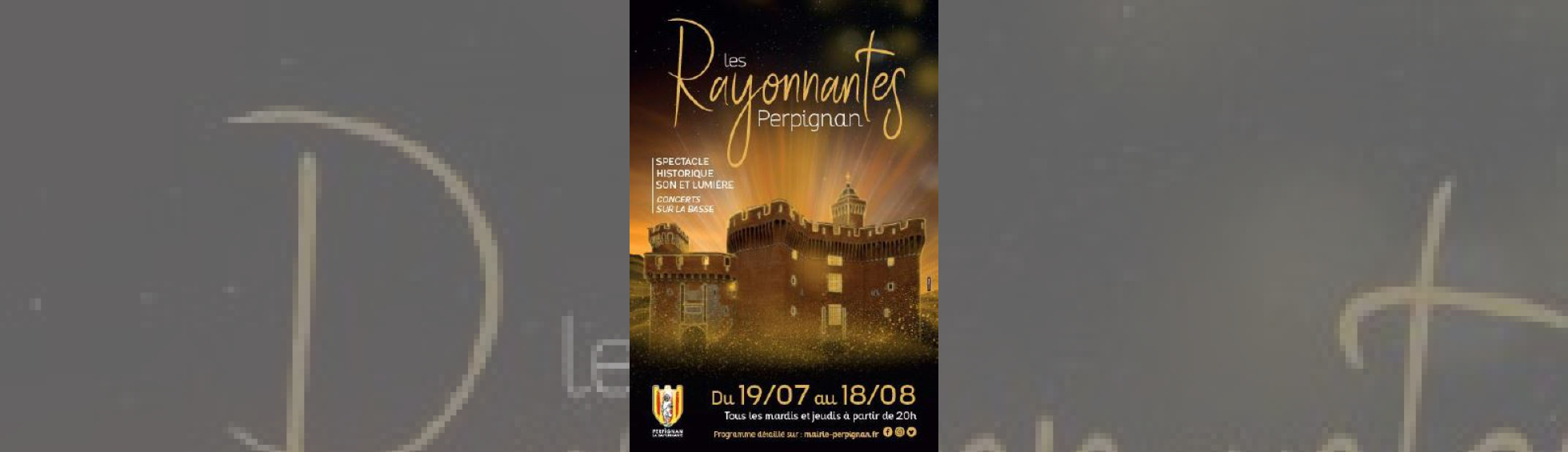 affiche visuel Rayonnantes - dessin du castillet