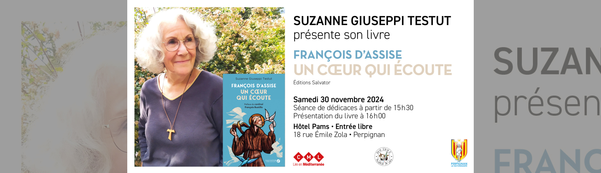 Photo N°1 : PRÉSENTATION DU LIVRE « FRANÇOIS D'ASSISE : UN CŒUR QUI ÉCOUTE » DE SUZANNE GIUSEPPI TESTUT