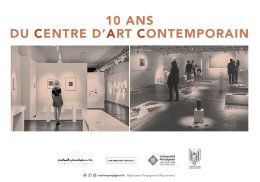 visuel 10 ans du centre d'art contemporain - photos noir et blanc d'archives d'exposition 