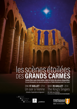 Les scènes étoilées des Grands Carmes - photo couleur des carmes de nuit