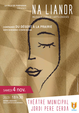 "Na lianor" par la compagnie du désert à la prairie - affiche dessin visage femme fusain